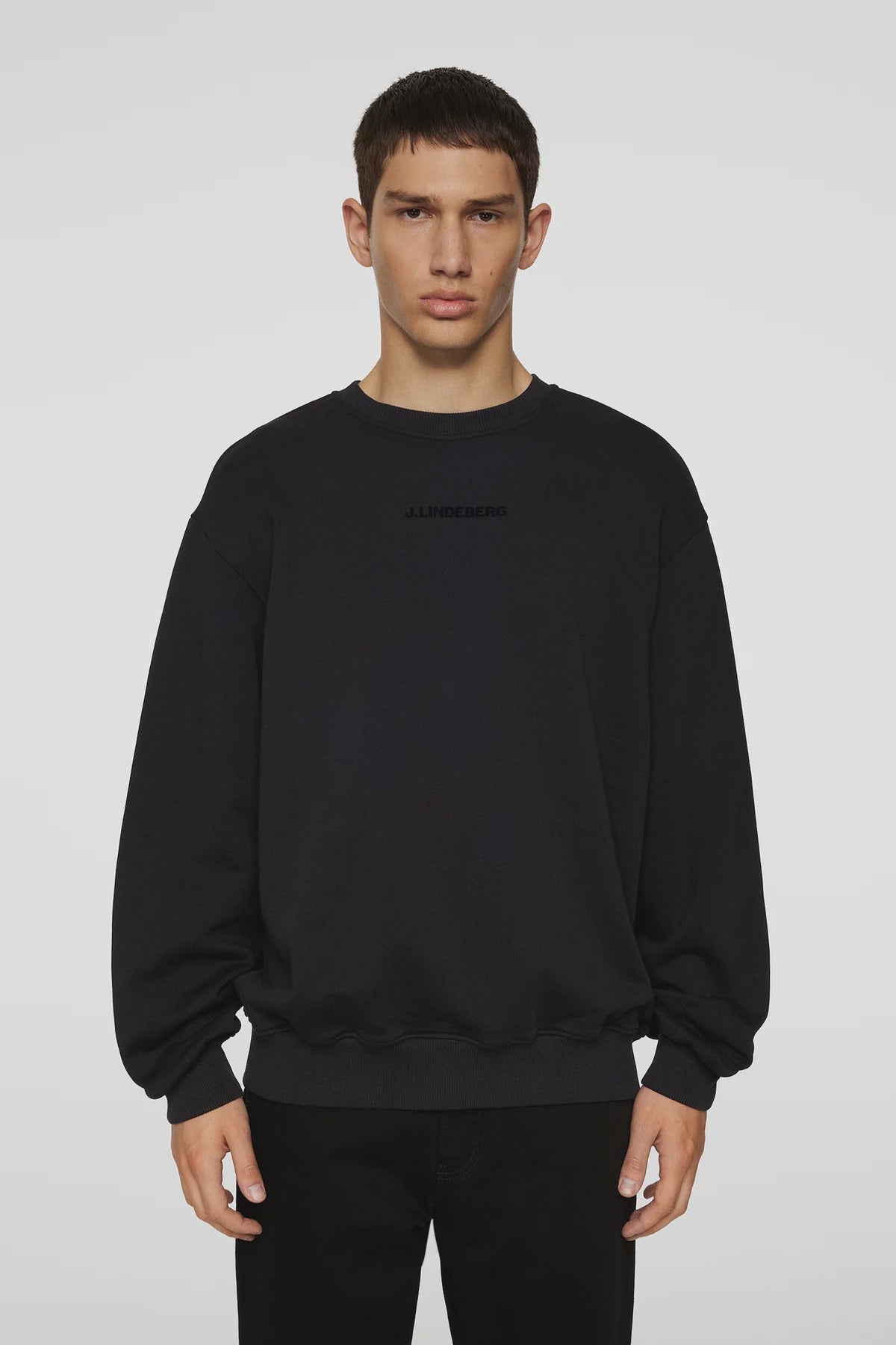 J.Lindeberg Callan Crew Neck in Black
