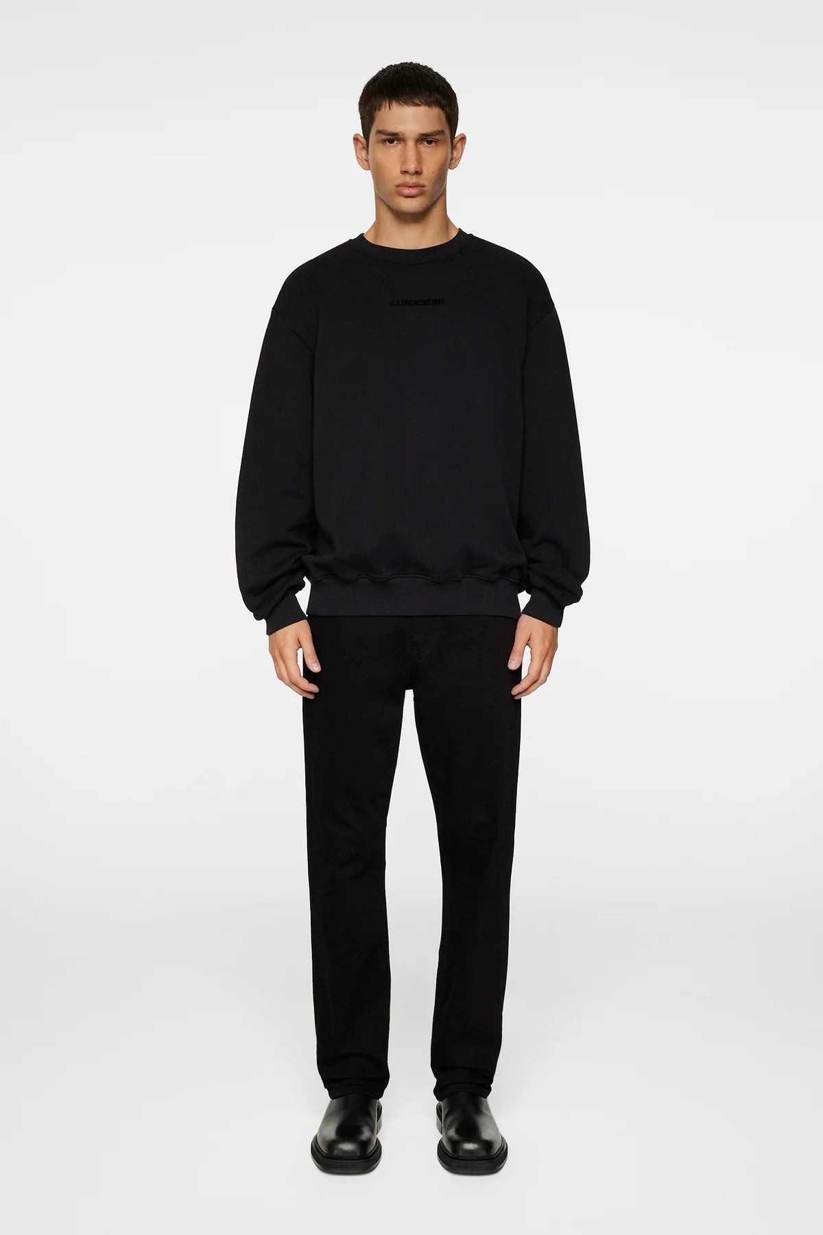 J.Lindeberg Callan Crew Neck in Black