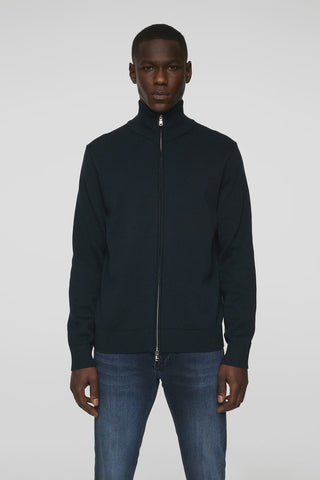 J.Lindeberg Alexis Full Zip Cardigan in JL Navy