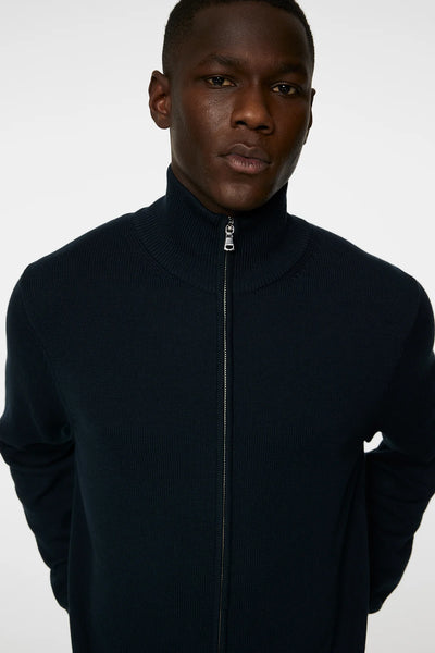 J.Lindeberg Alexis Full Zip Cardigan in JL Navy