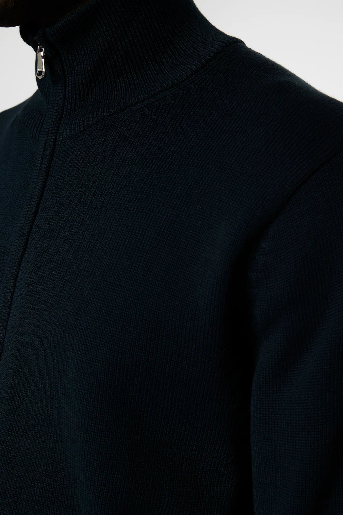 J.Lindeberg Alexis Full Zip Cardigan in JL Navy