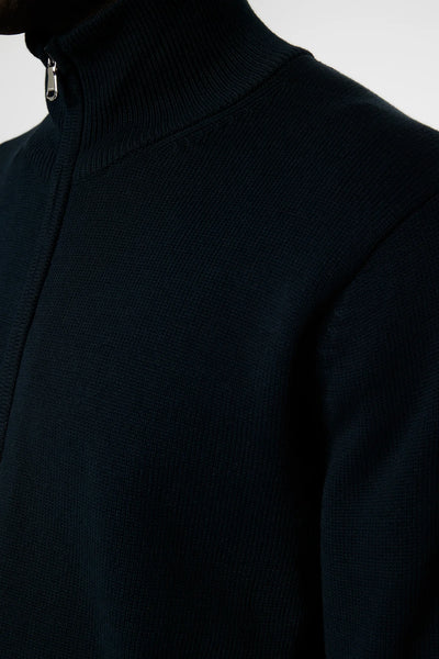J.Lindeberg Alexis Full Zip Cardigan in JL Navy
