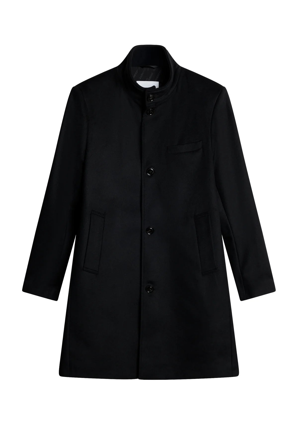 J.Lindeberg Jesse Melton Wool-Cashmere Coat in Black