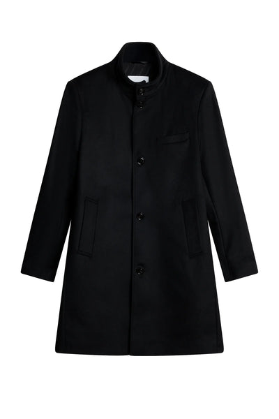 J.Lindeberg Jesse Melton Wool-Cashmere Coat in Black