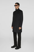 J.Lindeberg Jesse Melton Wool-Cashmere Coat in Black
