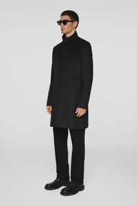 J.Lindeberg Jesse Melton Wool-Cashmere Coat in Black