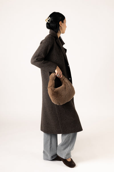 Lyla & Luxe Faux Fur Perfect Purse in Camel