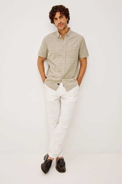 Rails Men's Carson S/S Shirt - Taupe Cream Twist
