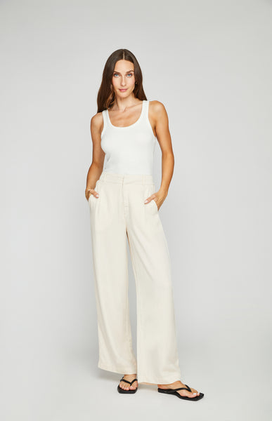 Gentle Fawn Sabine Wide Leg Pant in Bone