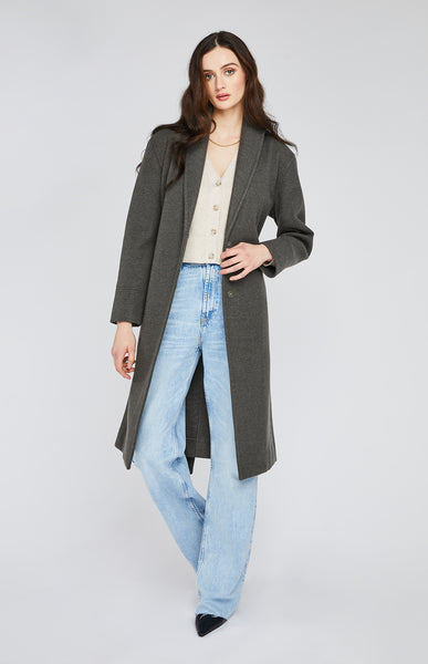 Gentle Fawn Bennet Brushed Knit Coat Heather Evergreen