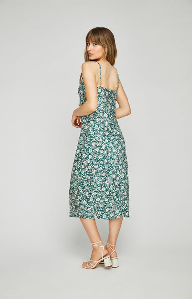 Gentle Fawn Serenity Strappy Midi Dress in Palm Ditsy