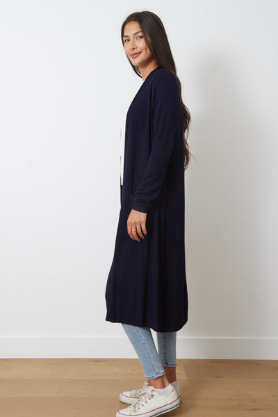 goodhYOUman Emmy Long Solid Cardigan in Space