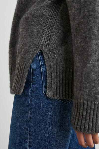 Rails Gisella V-Neck cashmere blend sweater in thunder