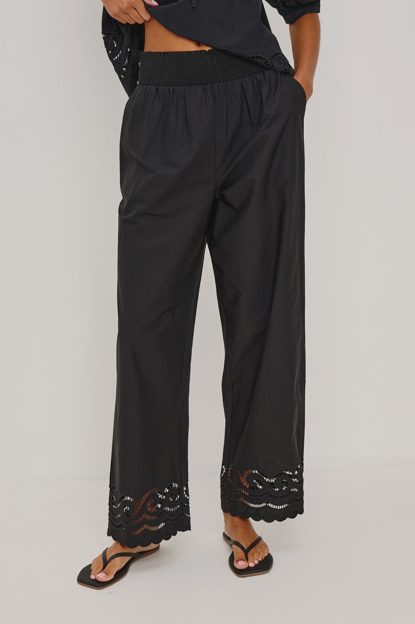 Rails Henrik Pant in Black Embriodery