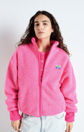 American Vintage HOKTOWN Fleece Jacket in Acid Pink Melange