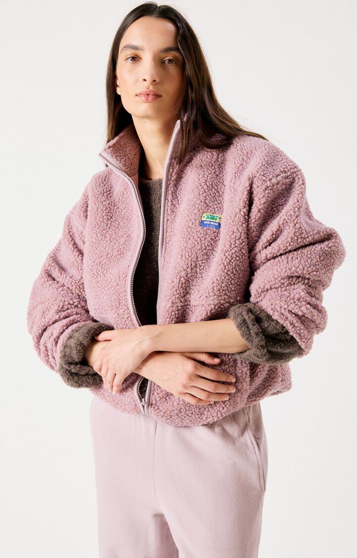 American Vintage HOKTOWN Fleece Jacket in Sloe Melange