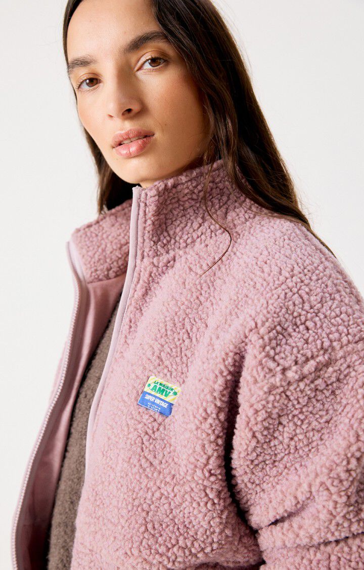 American Vintage HOKTOWN Fleece Jacket in Sloe Melange
