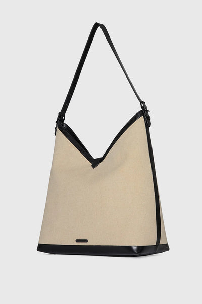 Rebecca Minkoff Megan Hobo Bag in Natural/Black