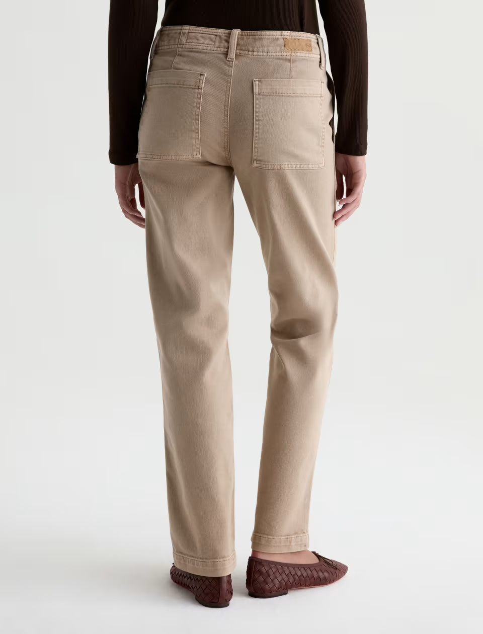 AG Brinley Mid-Rise Trouser Pant in Sulfur Studio Tan