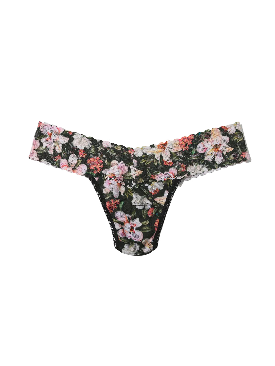 hanky panky low rise print thong in Dark Room Blooms