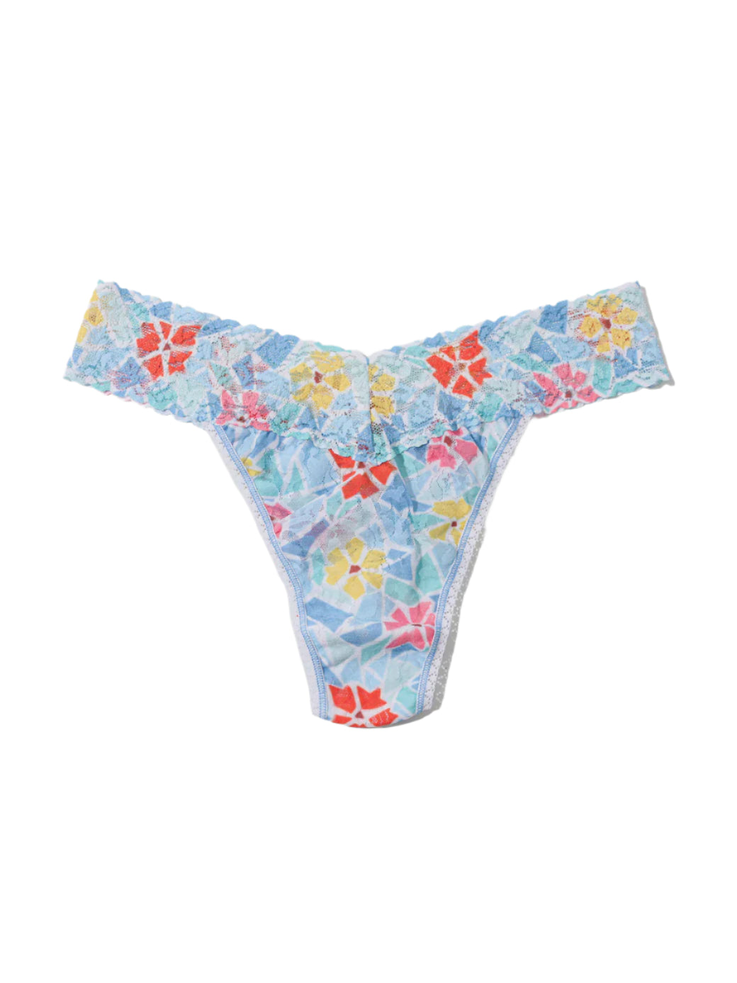 hanky panky original rise print thong in Floral Mosaic