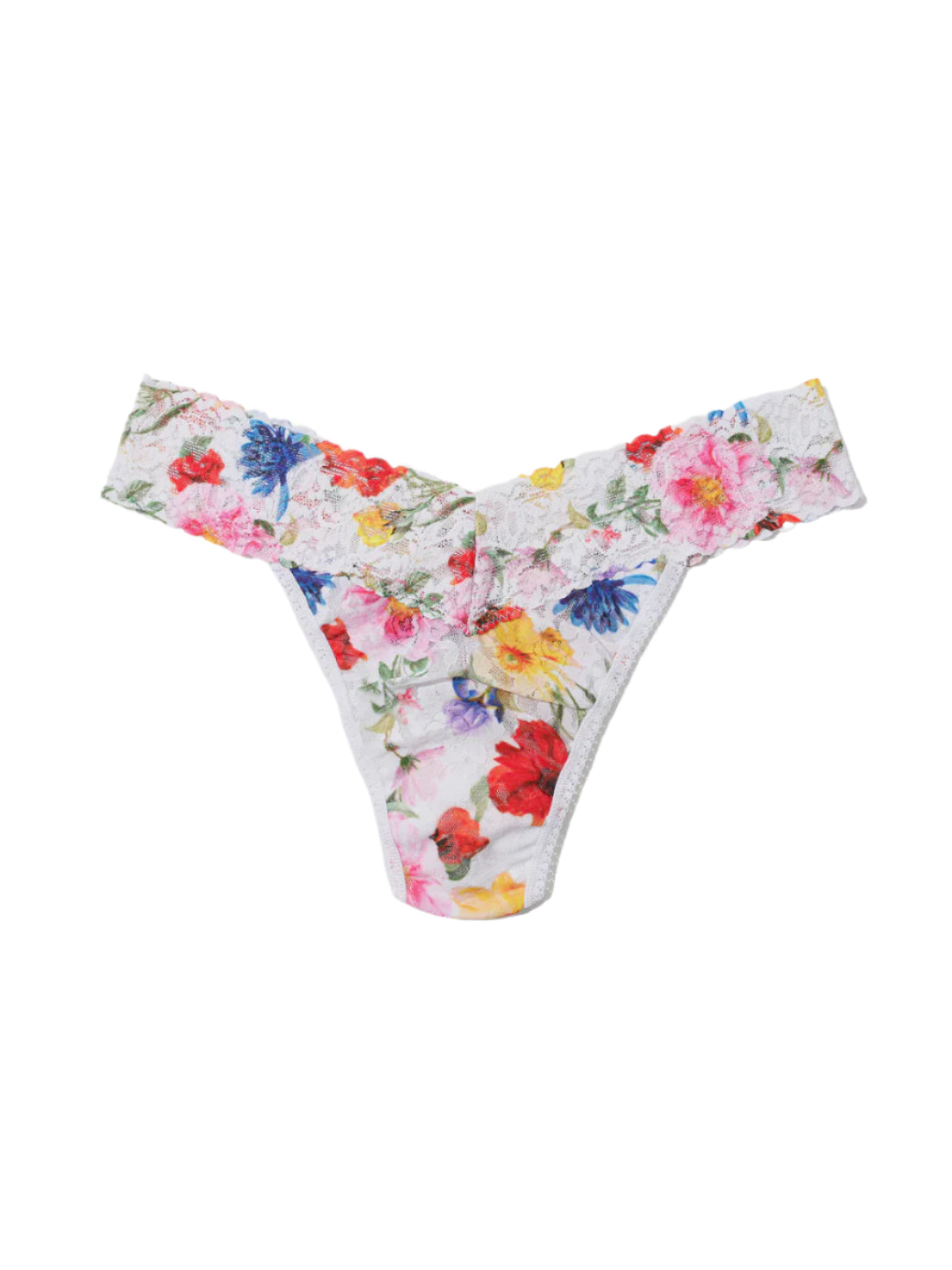 hanky panky original rise print thong in Meadow Mix