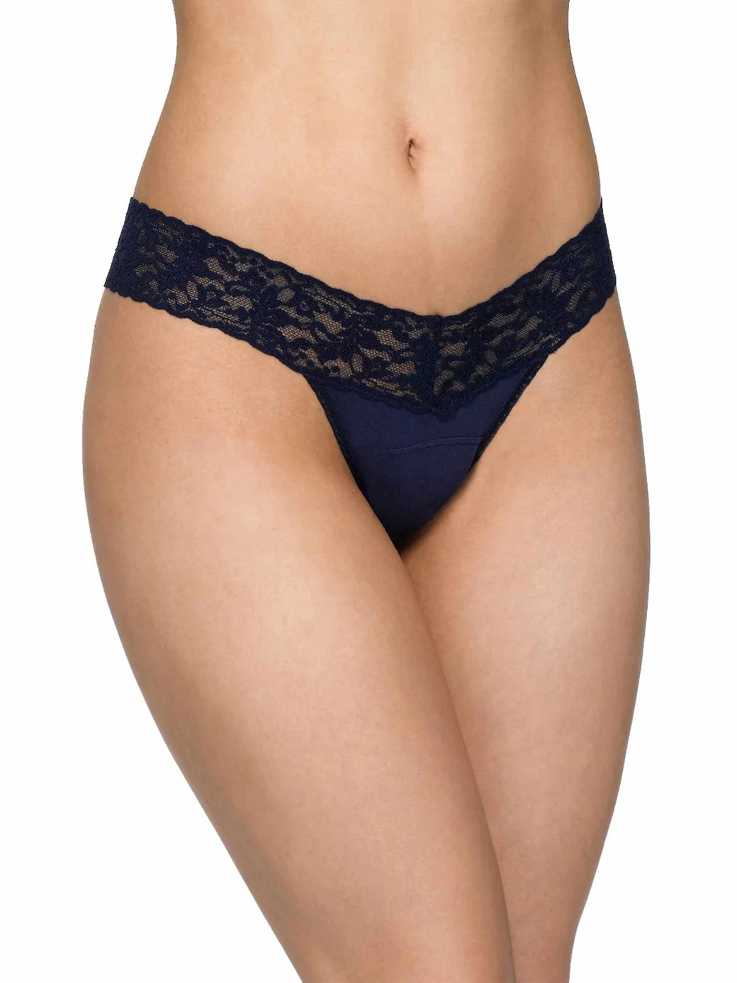 hanky panky low rise supima cotton thong in Navy