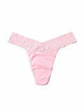 hanky panky original rise supima cotton thong in Bliss Pink