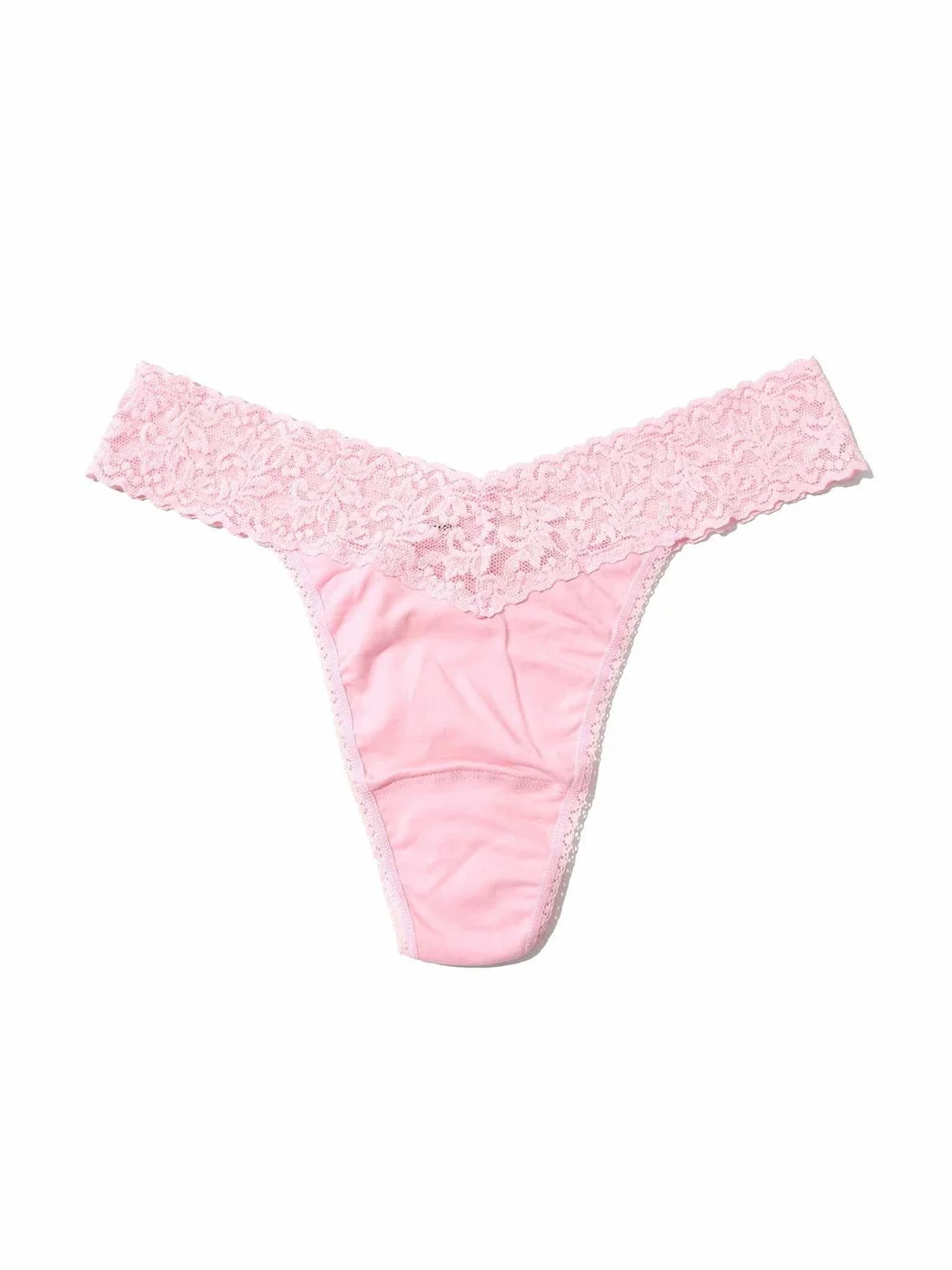 hanky panky original rise supima cotton thong in Bliss Pink