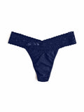 hanky panky orginal rise supima cotton thong in Navy