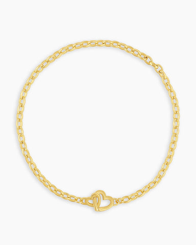 gorjana Parker Heart mini bracelet in gold and silver