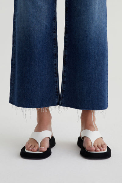 AG Saige Wide Leg Crop Jean in Plume