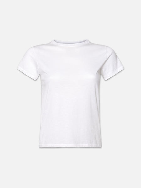 FRAME Pima Cotton Baby Tee in White