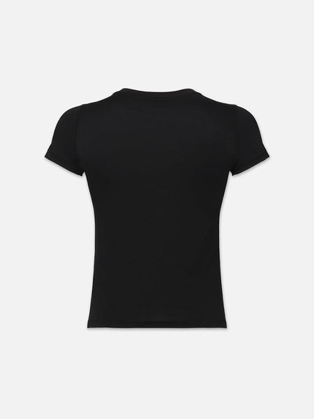 FRAME Pima Cotton Baby Tee in Black