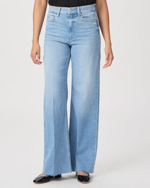 Paige Anessa 31" wide leg stretch jean in Helena