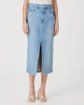 Paige Angela Midi Front Slit Skirt in Ysabel
