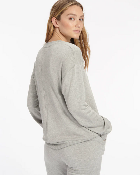 Splendid Supersoft Pullover in Heather Grey