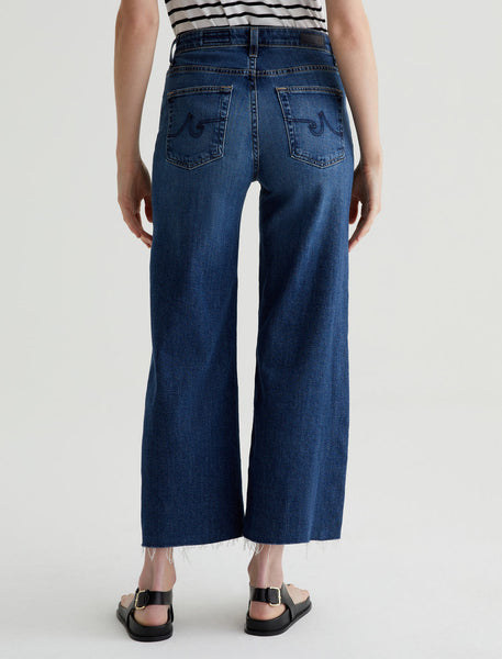 AG Saige Wide Leg Crop Jean in Plume