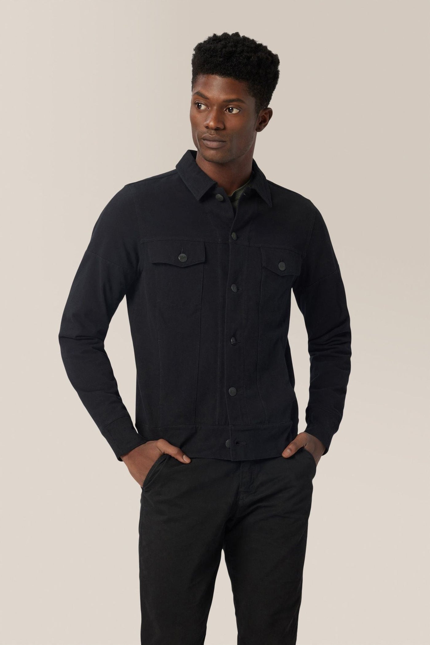 Good Man Brand Flex Pro Jersey Jean Jacket - Black