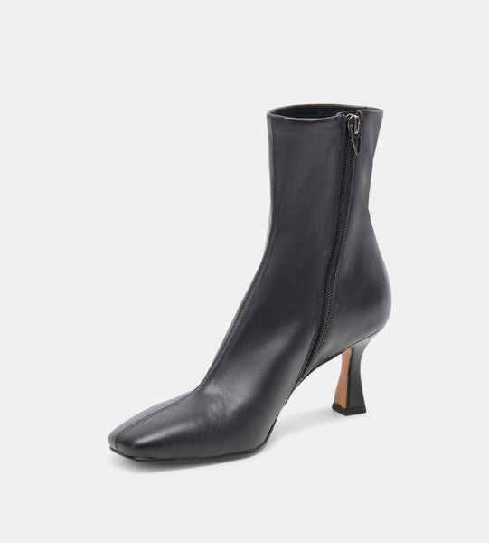 dolce vita Glamor square toe heel in black leather