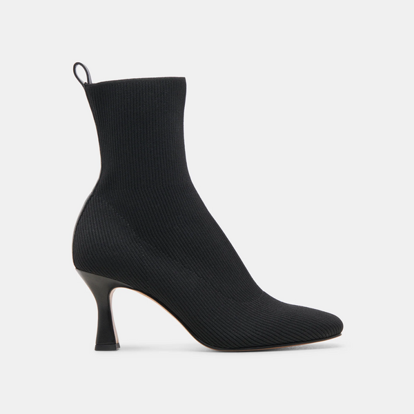 dolce vita Glamor square toe heel in black knit