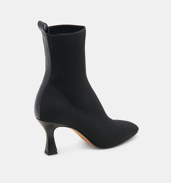 dolce vita Glamor square toe heel in black knit