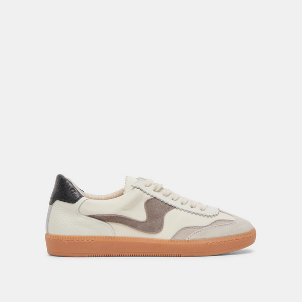 dolce vita Notice fashion leather sneaker in white/grey