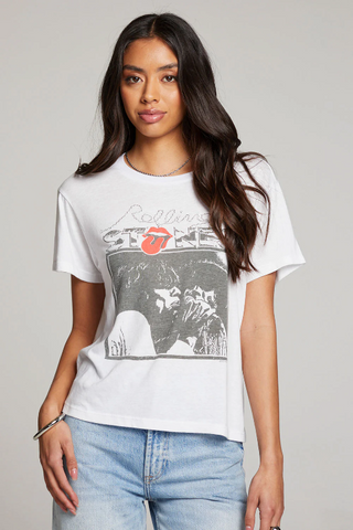 Chaser Rolling Stones Tee w Mick & Keith in White