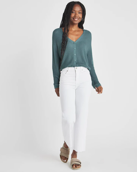 Splendid Bri Ribbed Cardigan in Seaside