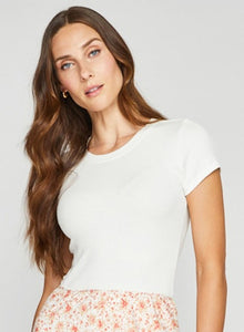 Gentle Fawn Clara Cap Sleeve Tee White