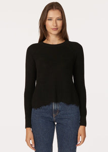 autumn cashmere distressed scallop shaker in black