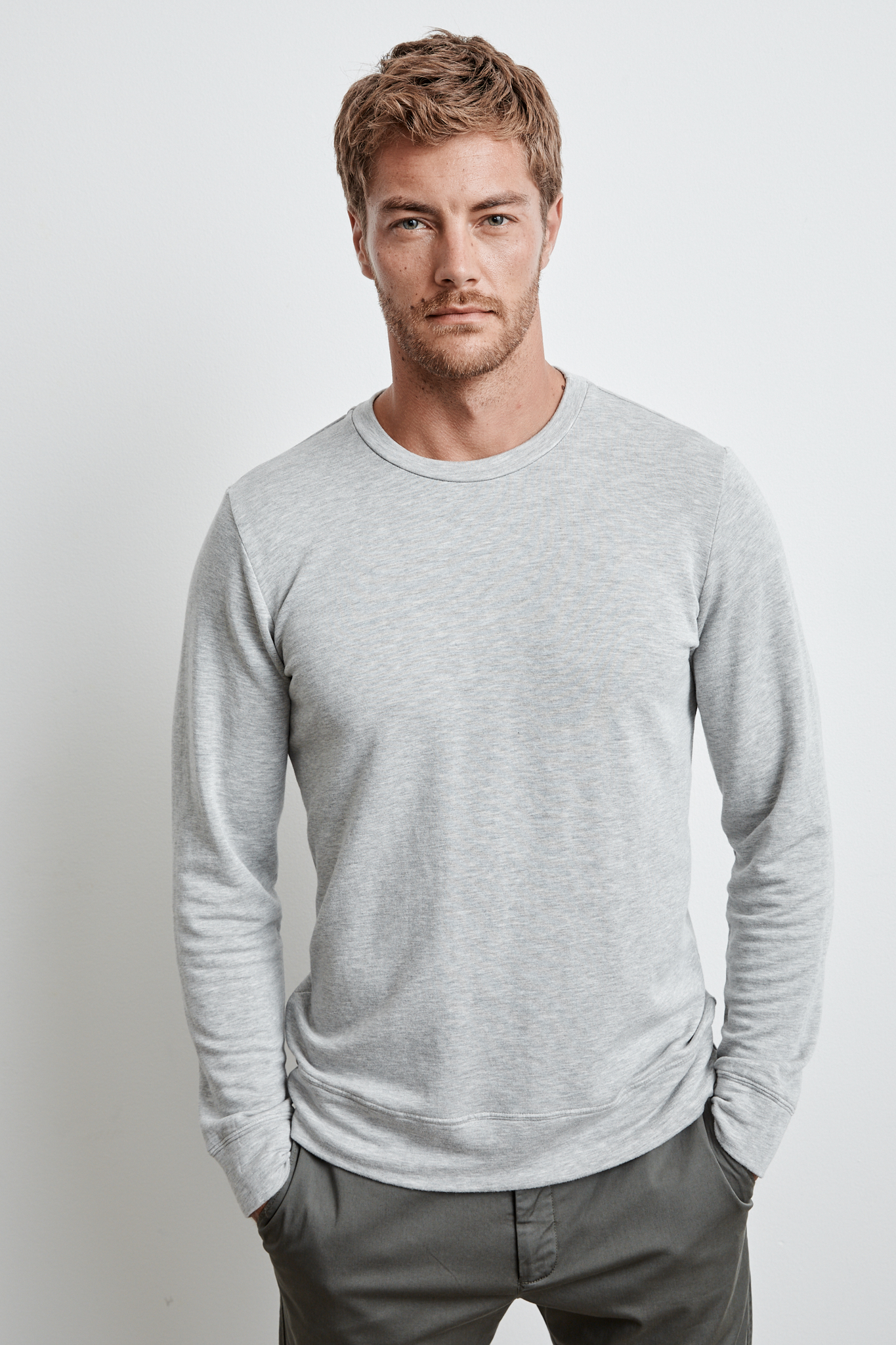 Velvet Men's Lux Fleece Top - Heather Grey