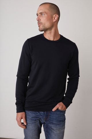 Velvet Men's Lux Fleece Top - Black