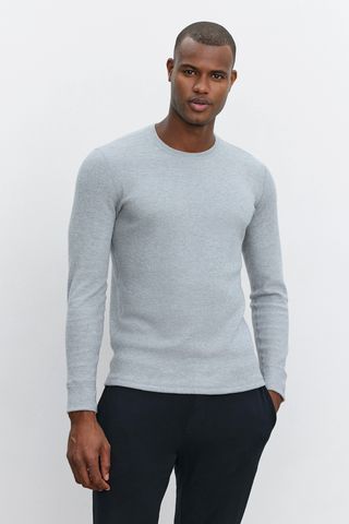 Velvet Men’s Cozy Thermal L/S Top - Heather Grey